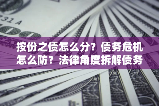 济南按份之债怎么分？债务危机怎么防？法律角度拆解债务分配与风险自保指南