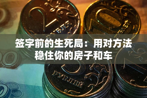 济南签字前的生死局：用对方法稳住你的房子和车