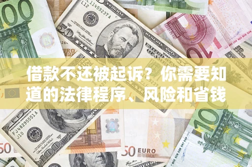 济南借款不还被起诉？你需要知道的法律程序、风险和省钱技巧