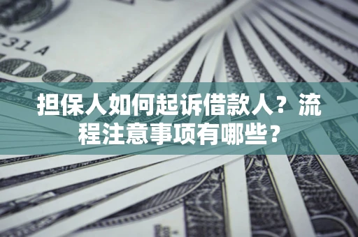 济南担保人如何起诉借款人？流程注意事项有哪些？
